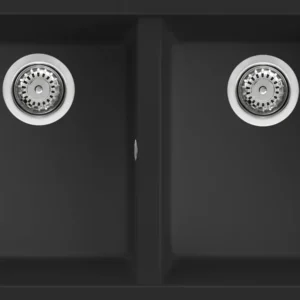 Elleci Quadra 350 Sottotop - Γρανιτένιος υποκαθήμενος νεροχύτης με 2 γούρνες 80 cm