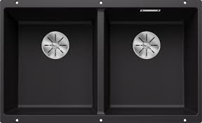 Blanco Subline 350/350‑U - Γρανιτένιος υποκαθήμενος νεροχύτης με 2 γούρνες 80 cm